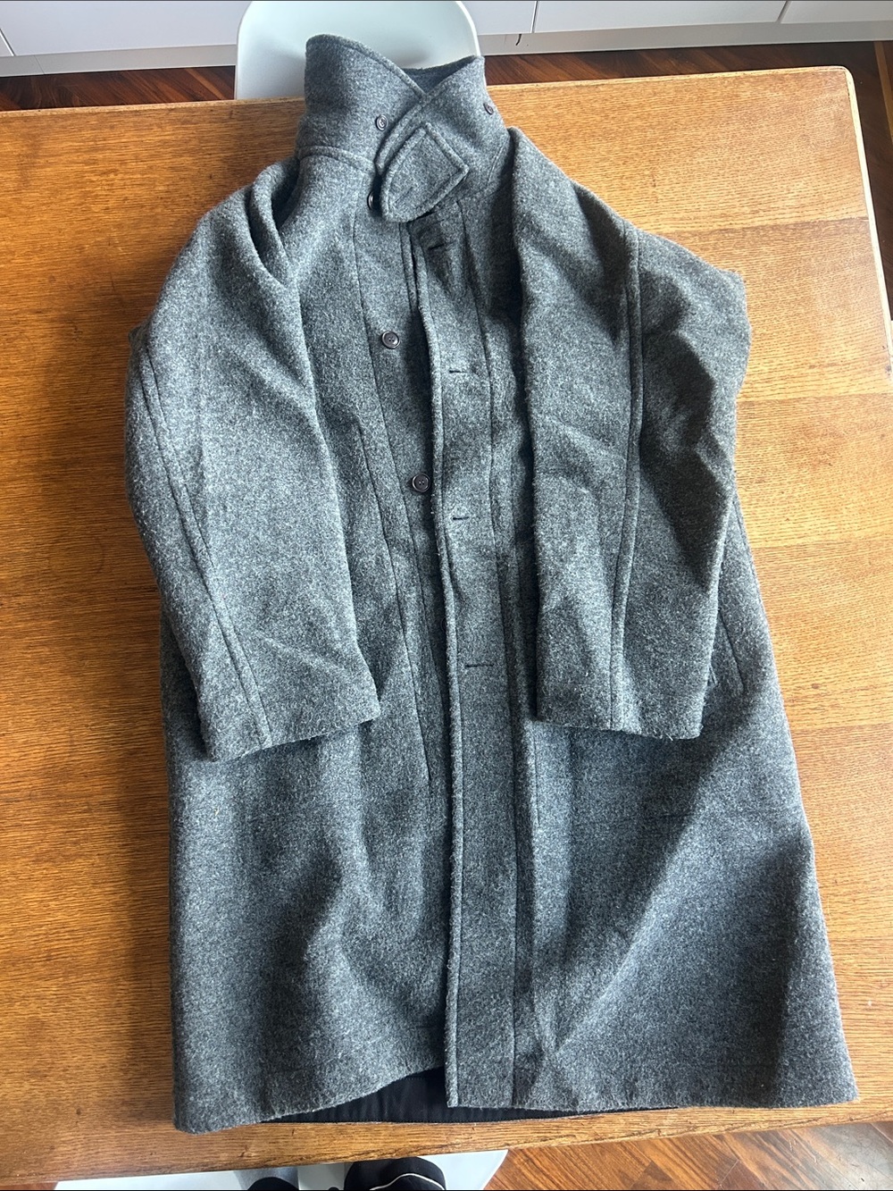 Girls of dust Wool gray Blend Stand-Collar Coat xs (fits like an oversized m)